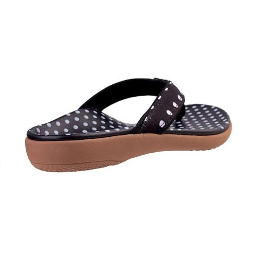 【並行輸入品】Spenco レディース ユミ ヌエボ ドット ビーチサンダル, ブラック, 24 Spenco Women's Yumi Nue_4