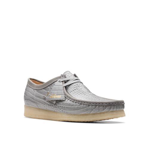 【並行輸入品】Clarks メンズ ワラビー オックスフォード, グレークロコプリントレザー, 9.5 US Clarks Men's Wallの画像