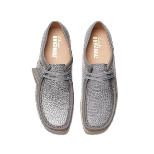 【並行輸入品】Clarks メンズ ワラビー オックスフォード, グレークロコプリントレザー, 9.5 US Clarks Men's Wallの画像