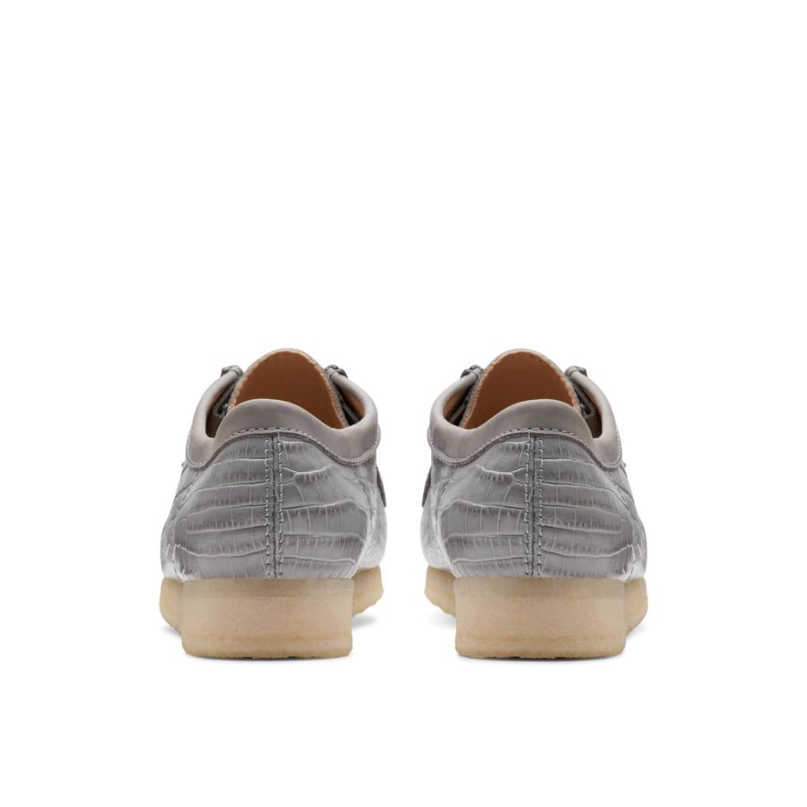 【並行輸入品】Clarks メンズ ワラビー オックスフォード, グレークロコプリントレザー, 9.5 US Clarks Men's Wallの画像