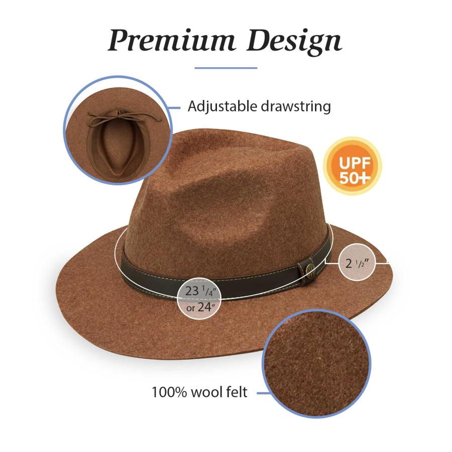 【並行輸入品】Wallaroo Hat Company Men’s Durango Fedora UPF 50+ Sun Protecti_9