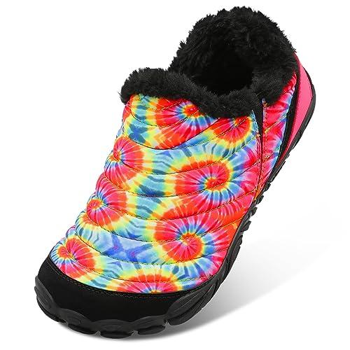 【並行輸入品】XIHALOOK Women's Men's Fuzzy Slippers Ankle Bootie Memory Foam H