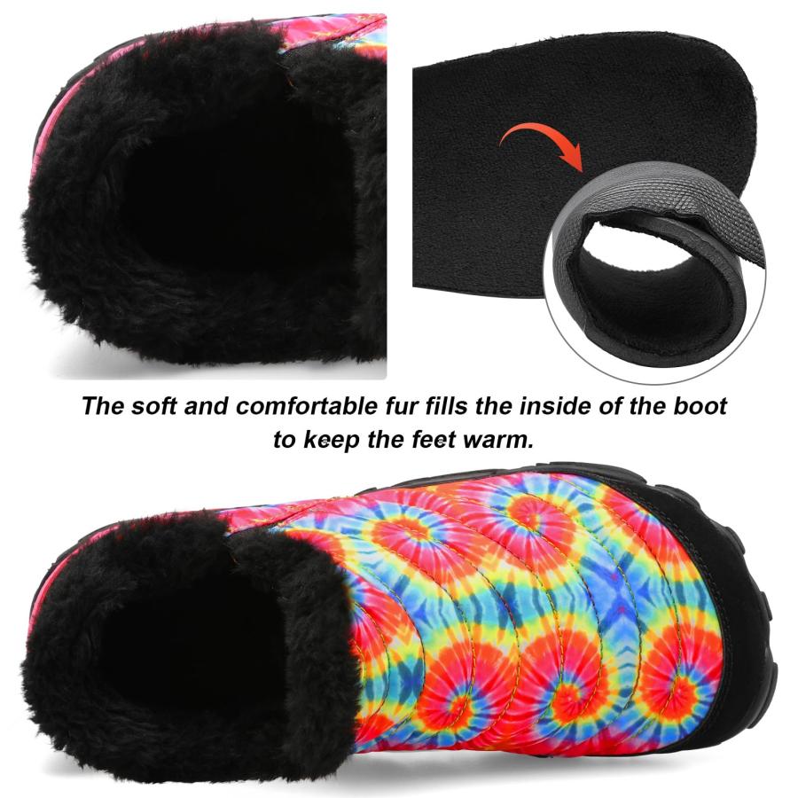 【並行輸入品】XIHALOOK Women's Men's Fuzzy Slippers Ankle Bootie Memory Foam H