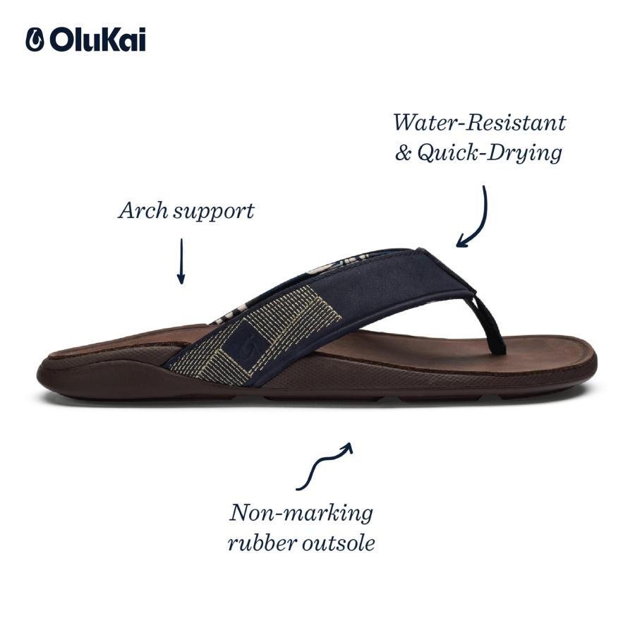 Olukai レザービーチサンダル ブラウンメンズ 27cm(US9) 並行輸入品】OLUKAI (オルカイ) Tauhine ビーチサンダル メンズ 速乾