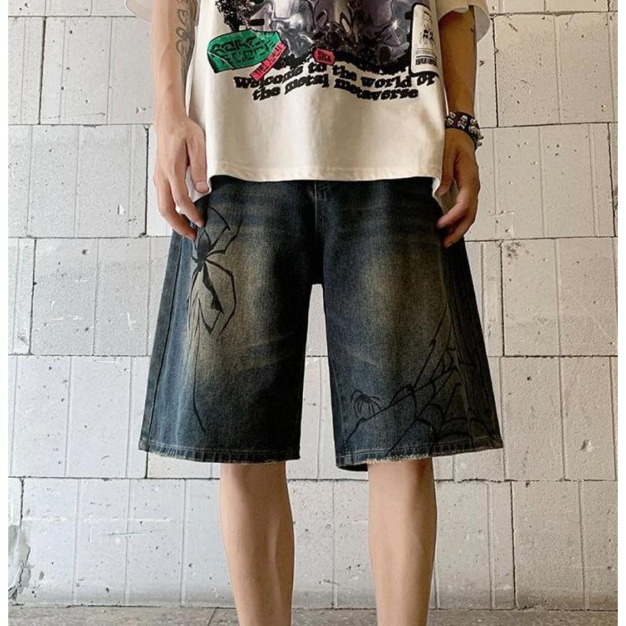 並行輸入品】CUTEGAL Jorts for Men Denim Shorts Baggy Mid Rise