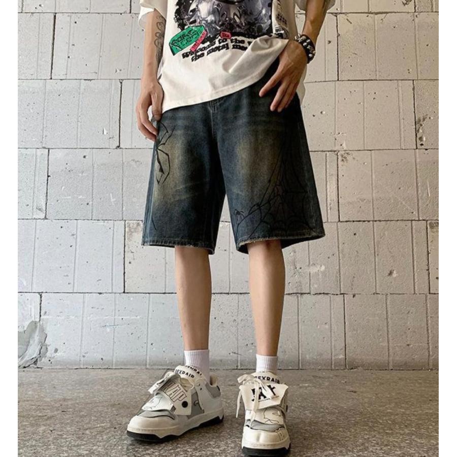 並行輸入品】CUTEGAL Jorts for Men Denim Shorts Baggy Mid Rise 