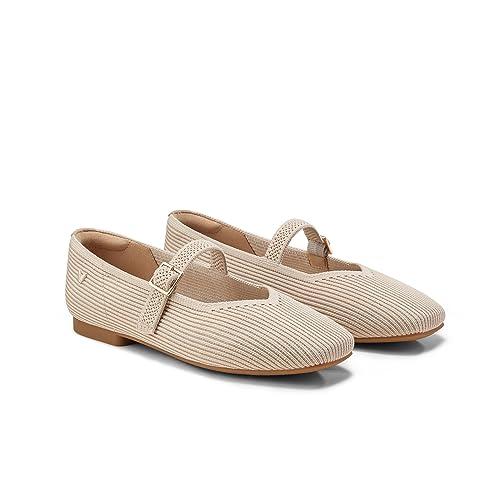 【並行輸入品】VIVAIA Margot Mary Jane レディース フラットシューズ スリップオン スクエアトゥ 洗えるシューズ アーチサの画像