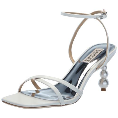 【並行輸入品】Badgley Mischka レディース Callie ヒールサンダル, ソフトホワイト, 24.5 Badgley Mischの画像