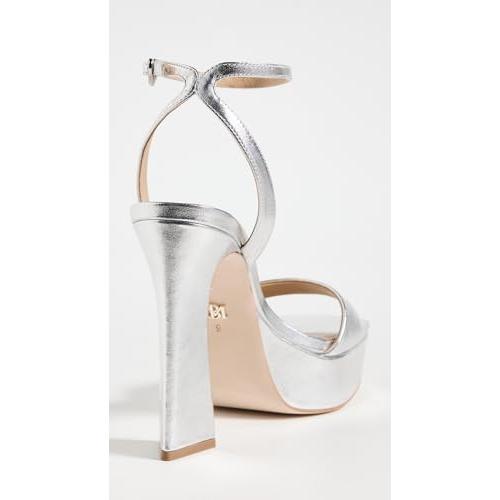 【並行輸入品】Badgley Mischka レディース CAIA ヒールサンダル, シルバー, 6.5 Badgley Mischka Womの画像