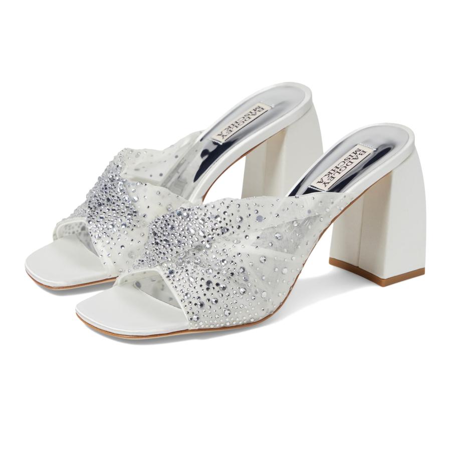 【並行輸入品】Badgley Mischka レディース カメリア ヒールサンダル, ソフトホワイト, 9 Badgley Mischka Woの画像