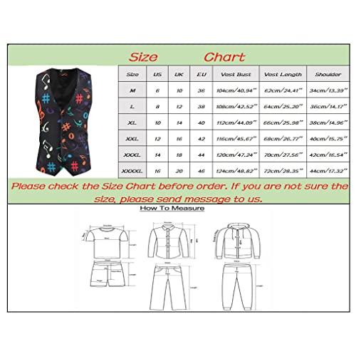 【並行輸入品】Mens Waistcoats Sleeveless Single breasted Suit Funny Rainbow Pr_4