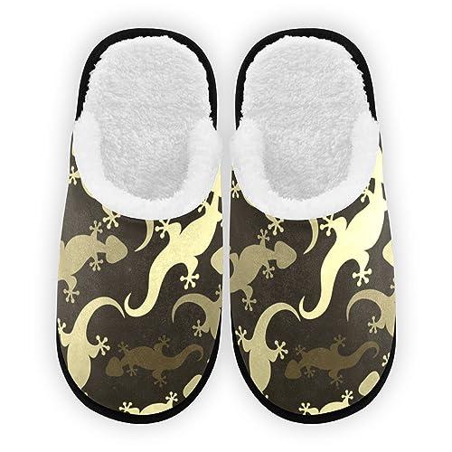 【並行輸入品】Glaphy Lizards Pattern Slippers Memory Foam Non Slip Indoor Hous_1
