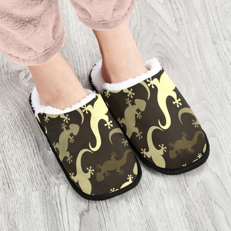 【並行輸入品】Glaphy Lizards Pattern Slippers Memory Foam Non Slip Indoor Hous_3