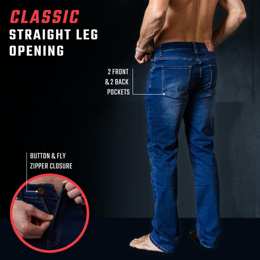 並行輸入品】Born Primitive Men's Stretch Jeans (30 x 33, Dark Wash