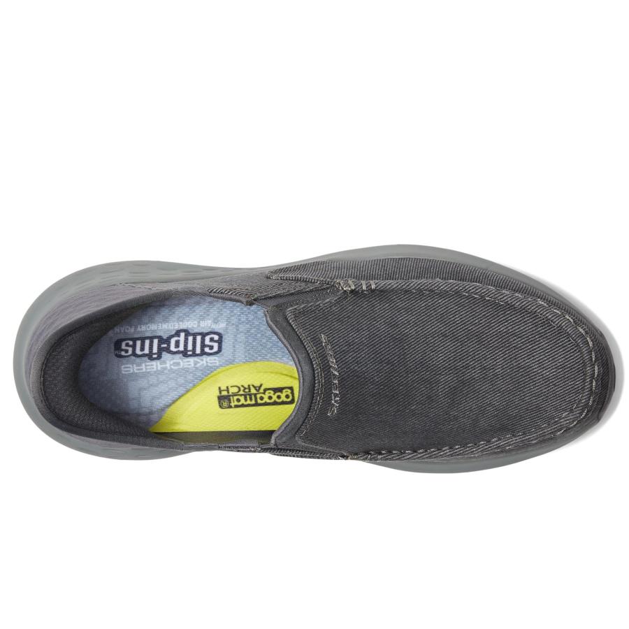 【並行輸入品】Skechers メンズ Parson Dewitt ハンズフリー スリップイン モカシン, グレー, 11 X Wide Skeの画像