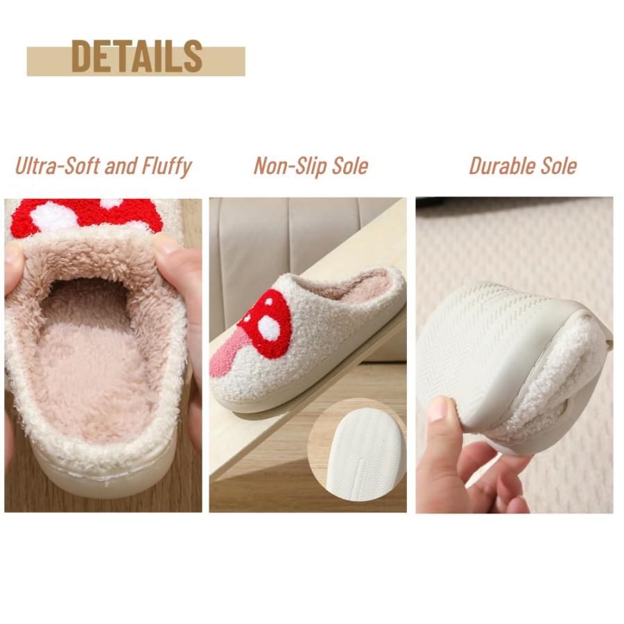 【並行輸入品】LilRoot Cute Plush Warm Fluffy Slippers for Winter Soft Comfortaの画像