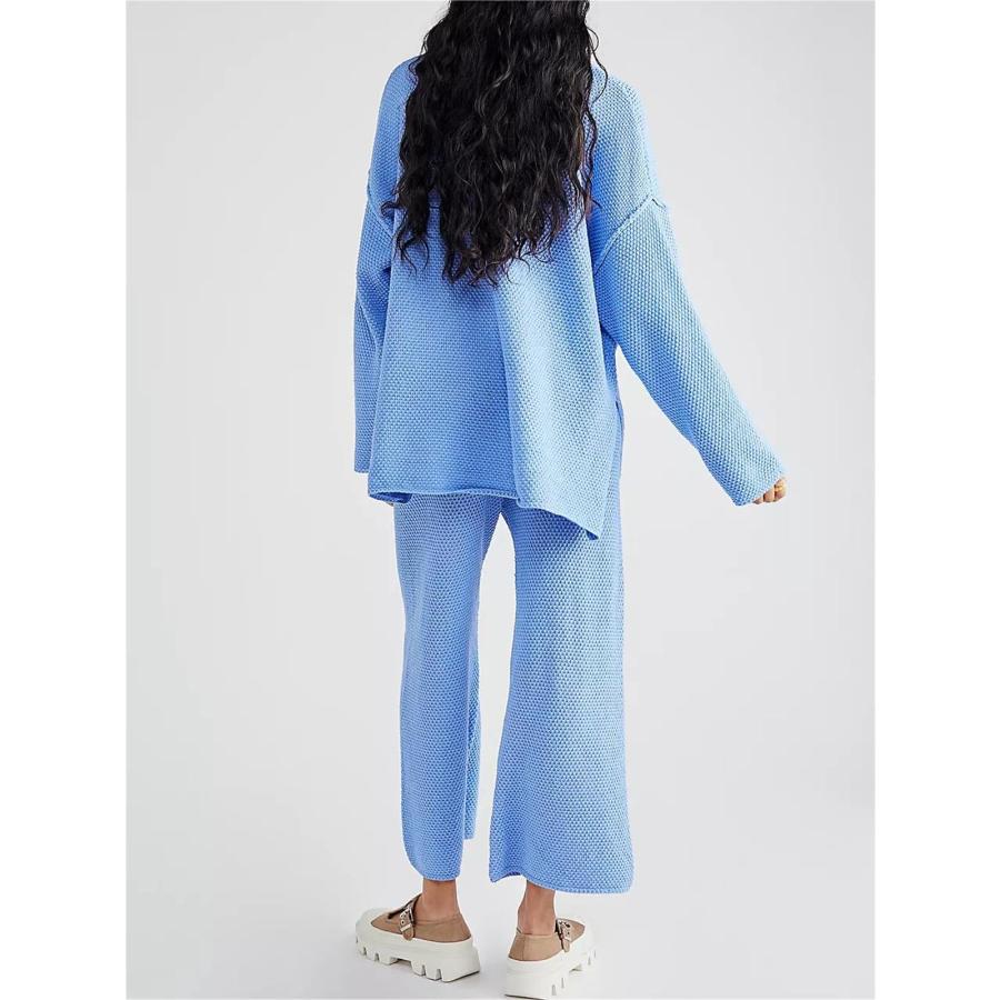 【並行輸入品】VnimVinter Women 2023 Fall 2 Piece Tracksuit Outfits Knit Comfy