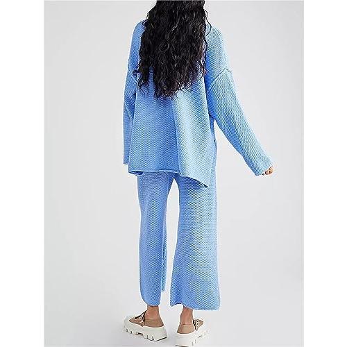 【並行輸入品】VnimVinter Women 2023 Fall 2 Piece Tracksuit Outfits Knit Comfy