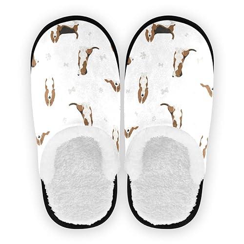 【並行輸入品】CHIFIGNO Basset Hound Dog Women's Slippers House Slippers Outdooの画像