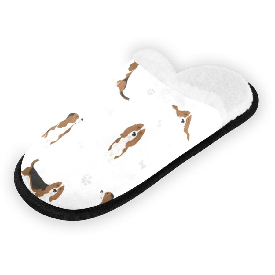 【並行輸入品】CHIFIGNO Basset Hound Dog Women's Slippers House Slippers Outdooの画像