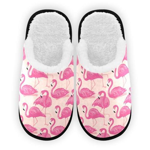 【並行輸入品】Glaphy Flamingo Pink Slippers, Memory Foam Non Slip Indoor House_1