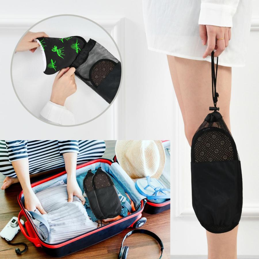 【並行輸入品】Glaphy Dinosaur Skeletons Green Slippers, Memory Foam Non Slip I_9