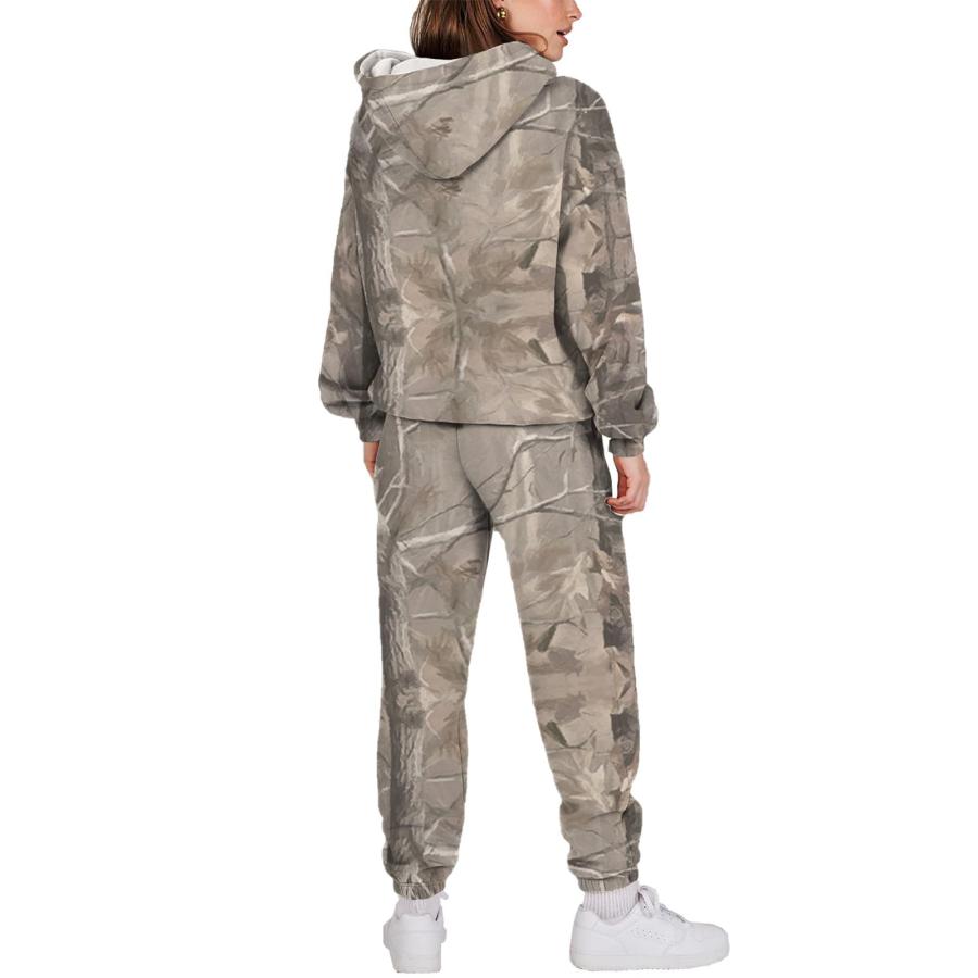 【並行輸入品】Camo Sweatsuits for Women Set 2 Piece Long Sleeve Pine Print Cam