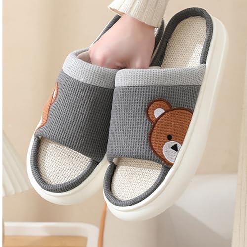 【並行輸入品】Cute House Slippers for Women Open Toe Home Indoor Outdoor Slippの画像