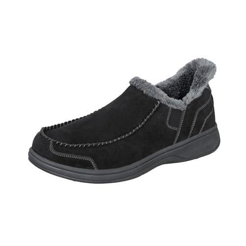 【並行輸入品】Orthofeet Men's Orthopedic Black Leather Vito Hands Free Slipper_1