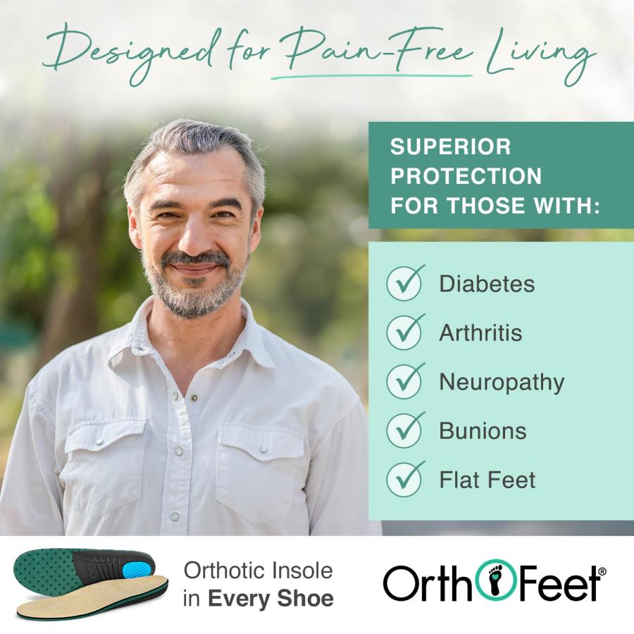 【並行輸入品】Orthofeet Men's Orthopedic Black Leather Vito Hands Free Slipper_9