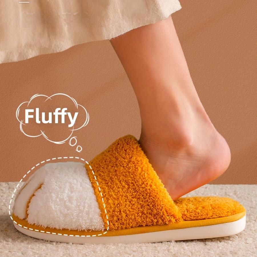 【並行輸入品】Cat Claw Slippers for Women Men Cute Fluffy Warm Cotton Plush Hoの画像