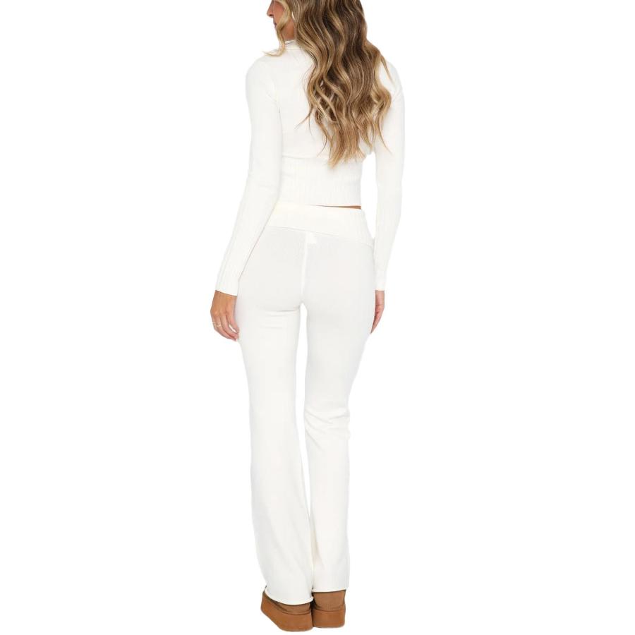 【並行輸入品】Yuemengxuan Y2k Outfits Set Women Two Piece Knitted Set Long Sle