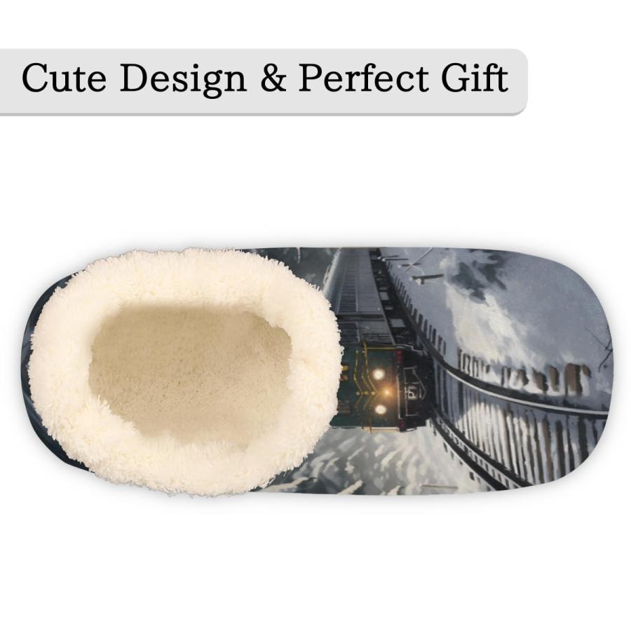 【並行輸入品】OMFUNS House Slippers for Women Men Winter Fuzzy Memory Foam Sli_6