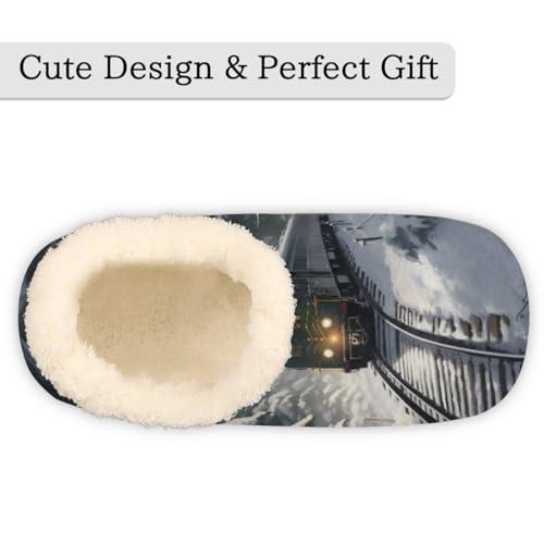 【並行輸入品】OMFUNS House Slippers for Women Men Winter Fuzzy Memory Foam Sli_7