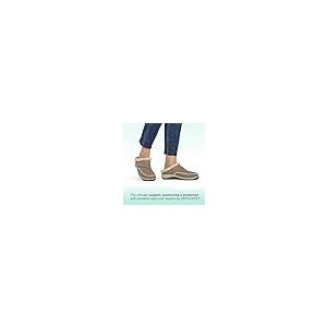 【並行輸入品】Orthofeet Women's Orthopedic Taupe Faux Fur Lined Charlotte Slip_5