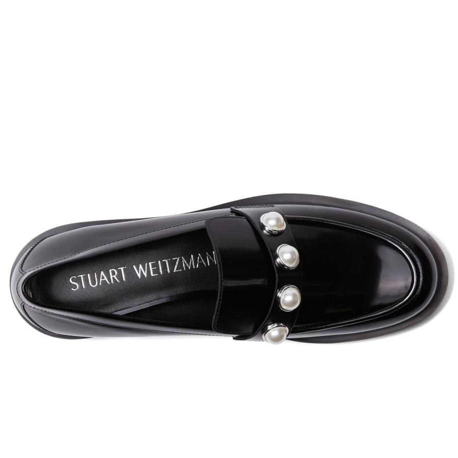 【並行輸入品】Stuart Weitzman Women's Portia Bold Loafer, Black, 8の画像