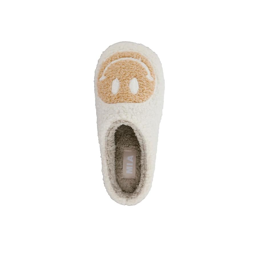 【並行輸入品】MIA レディース Cozi スリッパ オートミール ハッピー 10 M， ホワイト， 10 MIA Women's Cozi S