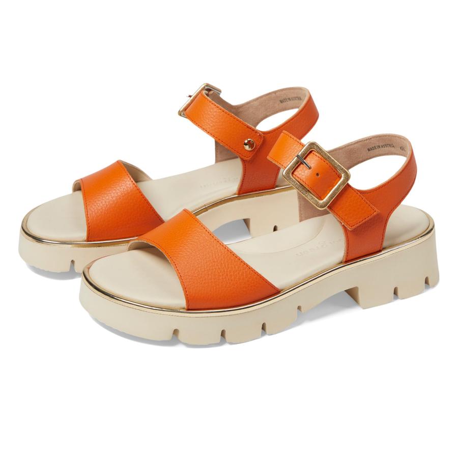 【並行輸入品】Paul Green Toby Sandal Papaya Grained AT 4.5 (US Women's 7) M