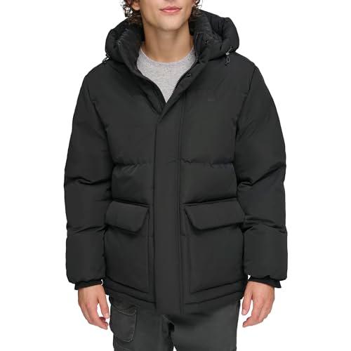 【並行輸入品】Levi's Men's 2 Pocket Quilted Hooded Parka， Black