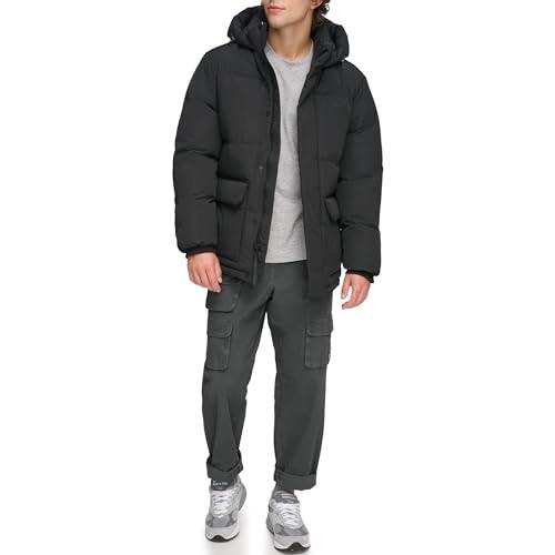 【並行輸入品】Levi's Men's 2 Pocket Quilted Hooded Parka， Black
