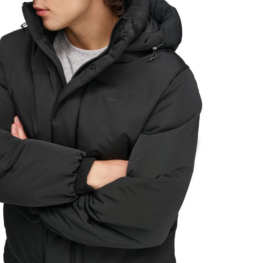 【並行輸入品】Levi's Men's 2 Pocket Quilted Hooded Parka， Black