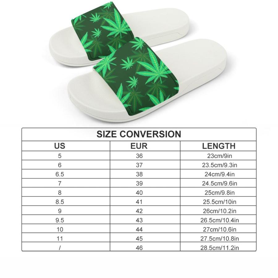 【並行輸入品】Jeireumteor Green Weed Leaf Pillow House Slippers Non Slip Showe_6