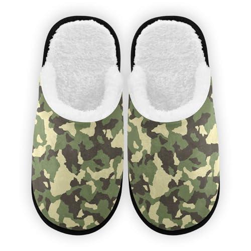 【並行輸入品】KOPIRIT Camouflage Army Green Slippers for Women Men Soft Non Slの画像