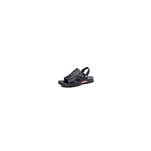 【並行輸入品】EGSUMAIL Men's Open Toe Adjustable Leather Sandals Outdoor Summe_2