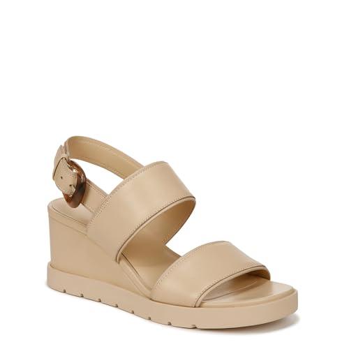 【並行輸入品】Vince Womens Roma Double Strap Wedge Sandals Macadamia Beige Leaの画像