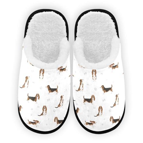 【並行輸入品】KOPIRIT Dog Basset Hound Slippers for Women Men Soft Memory Foamの画像