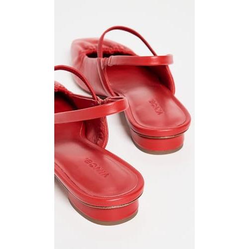 【並行輸入品】Vince レディース Venice フラット, クリムゾンレッドレザー。, 24.5 Vince Womens Venice Sの画像