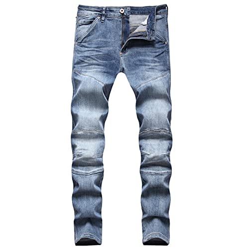【並行輸入品】TAMYID Men's Jeans， Mens Clothing Jeans Devil Pattern Skinny Str_1
