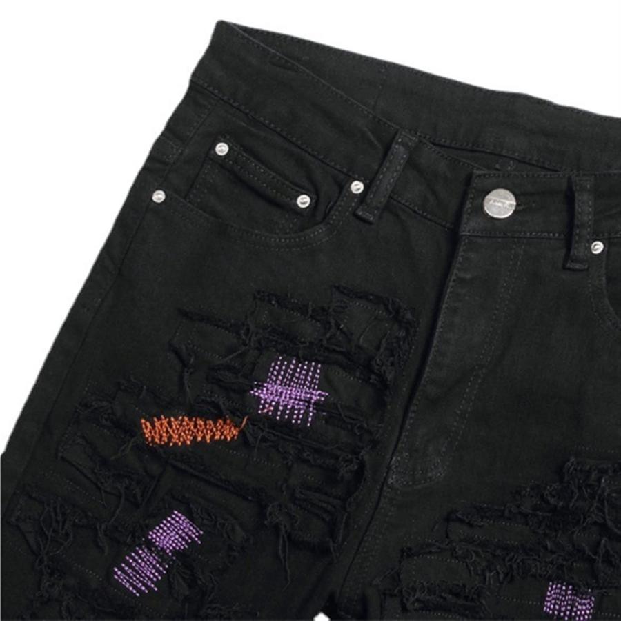 【並行輸入品】TAMYID Men's Jeans Casual Slim Elastic Black Jeans Men，Mens Penc_3