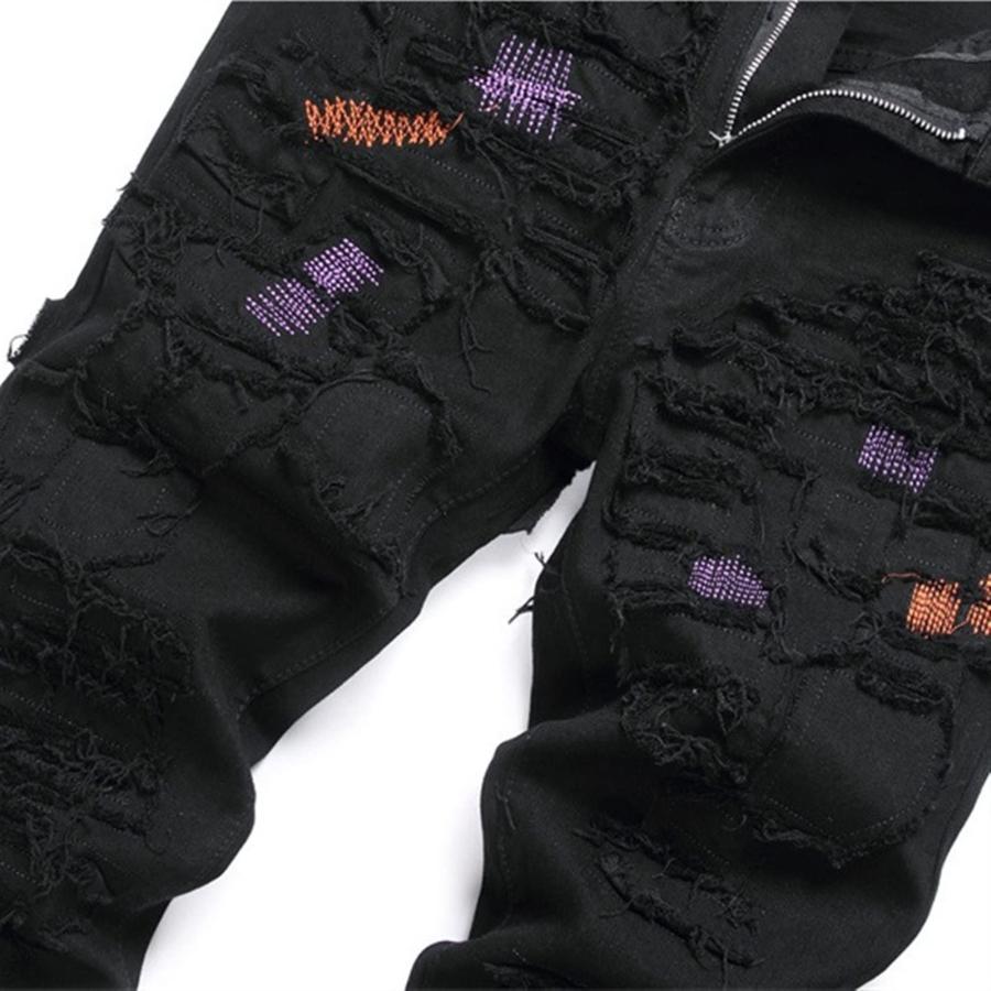 【並行輸入品】TAMYID Men's Jeans Casual Slim Elastic Black Jeans Men，Mens Penc_9